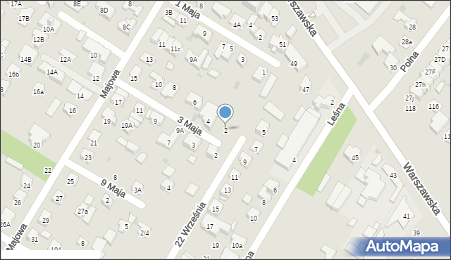 Łomianki, 3 Maja, 2, mapa Łomianki