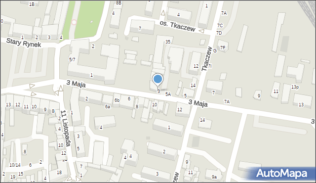 Łowicz, 3 Maja, 3, mapa Łowicza