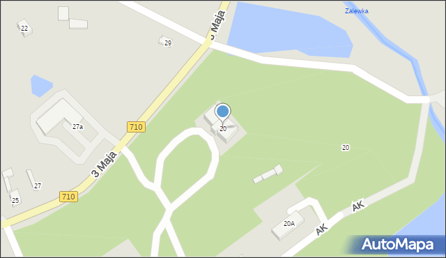 Lutomiersk, 3 Maja, 20, mapa Lutomiersk