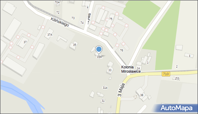 Lutomiersk, 3 Maja, 33A, mapa Lutomiersk