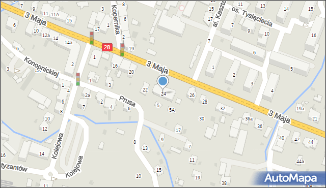 Maków Podhalański, 3 Maja, 24, mapa Maków Podhalański