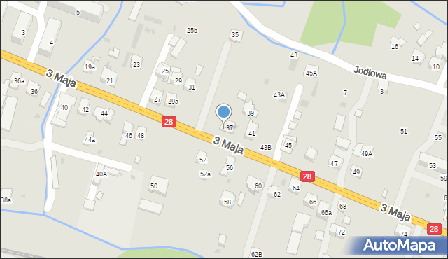 Maków Podhalański, 3 Maja, 37A, mapa Maków Podhalański
