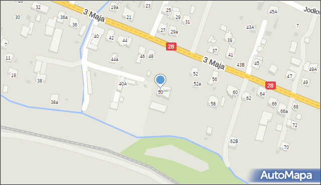 Maków Podhalański, 3 Maja, 50, mapa Maków Podhalański