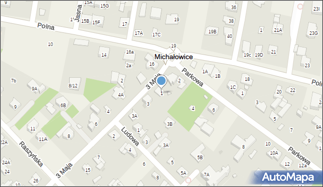 Michałowice, 3 Maja, 1, mapa Michałowice