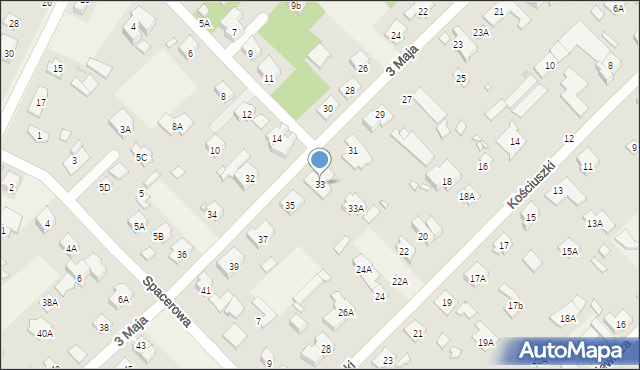 Michałowice, 3 Maja, 33, mapa Michałowice