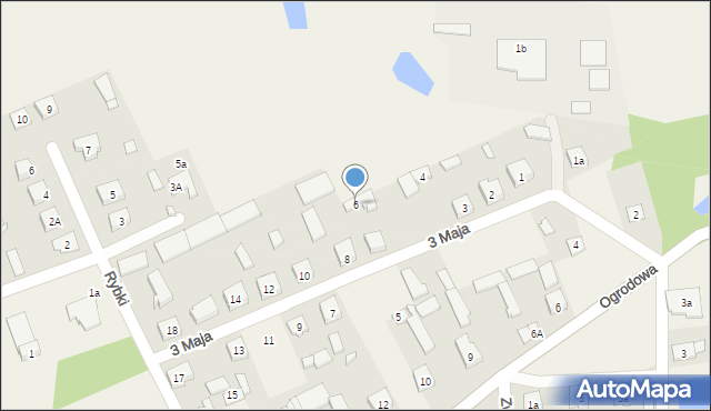 Miedzna, 3 Maja, 6, mapa Miedzna