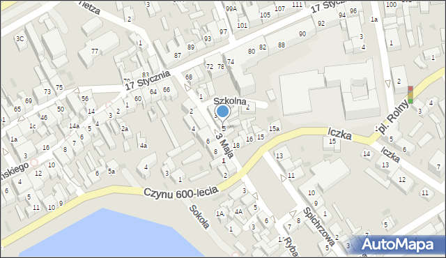 Międzychód, 3 Maja, 5, mapa Międzychód