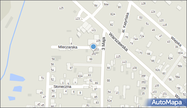 Międzyrzec Podlaski, 3 Maja, 101, mapa Międzyrzec Podlaski