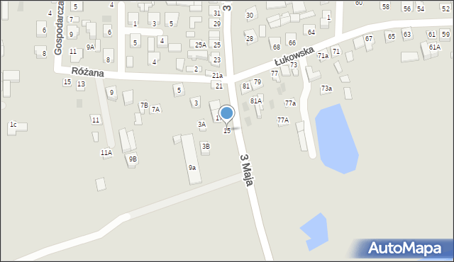 Międzyrzec Podlaski, 3 Maja, 15, mapa Międzyrzec Podlaski