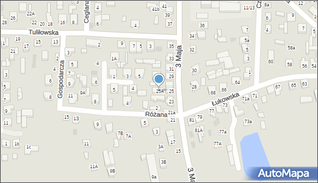 Międzyrzec Podlaski, 3 Maja, 25A, mapa Międzyrzec Podlaski