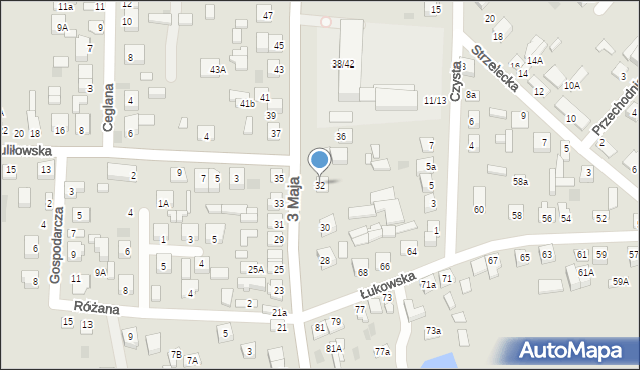 Międzyrzec Podlaski, 3 Maja, 32, mapa Międzyrzec Podlaski