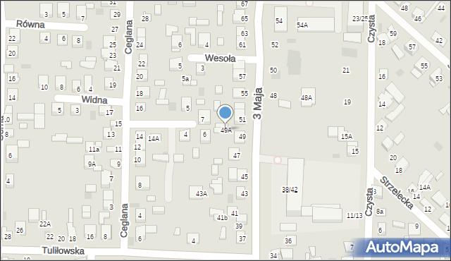 Międzyrzec Podlaski, 3 Maja, 49A, mapa Międzyrzec Podlaski