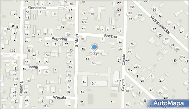 Międzyrzec Podlaski, 3 Maja, 56A, mapa Międzyrzec Podlaski