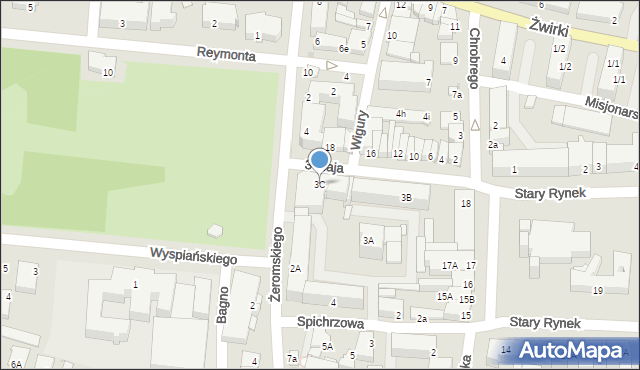 Mława, 3 Maja, 3C, mapa Mława