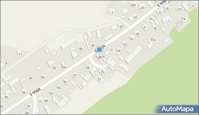 Mochy, 3 Maja, 49, mapa Mochy
