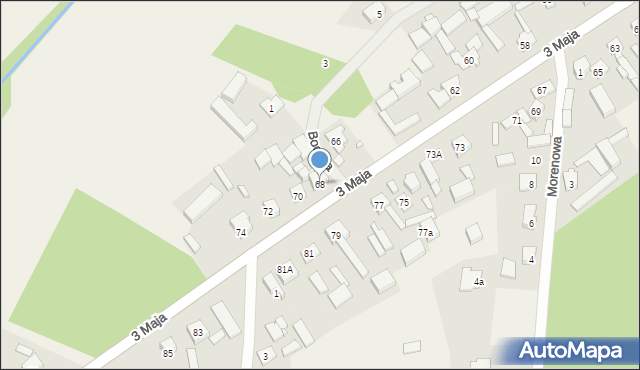 Mochy, 3 Maja, 68, mapa Mochy