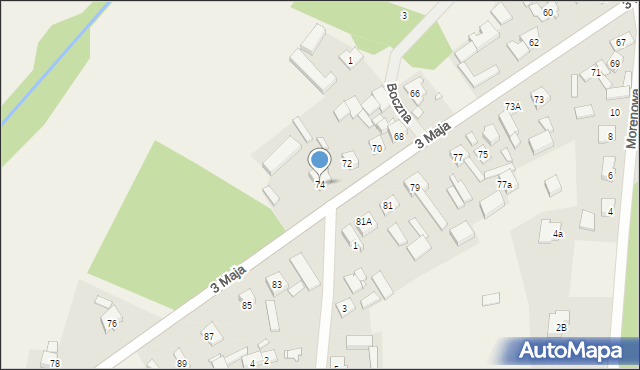 Mochy, 3 Maja, 74, mapa Mochy