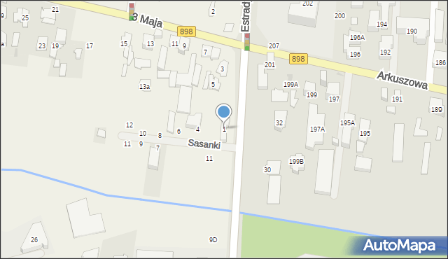 Mościska, 3 Maja, 1, mapa Mościska