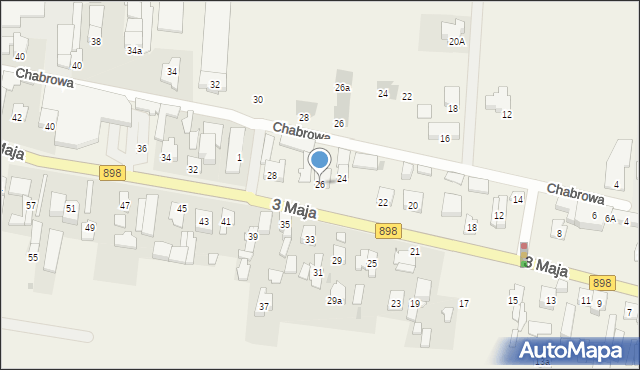 Mościska, 3 Maja, 26, mapa Mościska