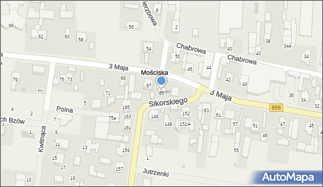 Mościska, 3 Maja, 65, mapa Mościska