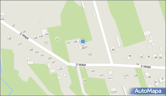 Mrozy, 3 Maja, 104, mapa Mrozy