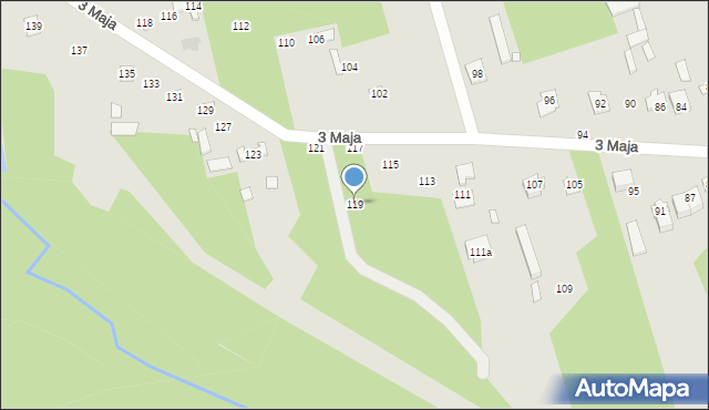 Mrozy, 3 Maja, 119, mapa Mrozy