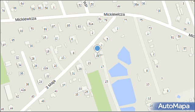 Mrozy, 3 Maja, 19, mapa Mrozy