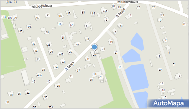 Mrozy, 3 Maja, 29, mapa Mrozy