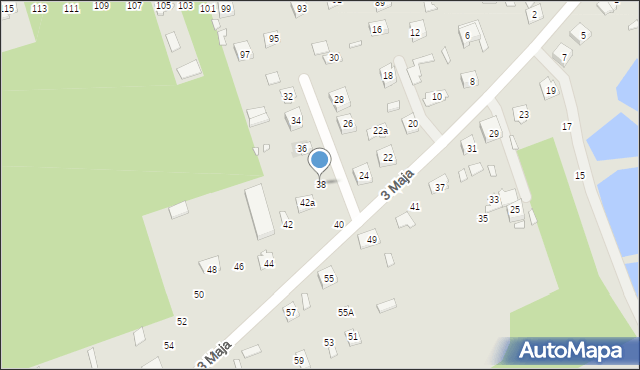 Mrozy, 3 Maja, 38, mapa Mrozy