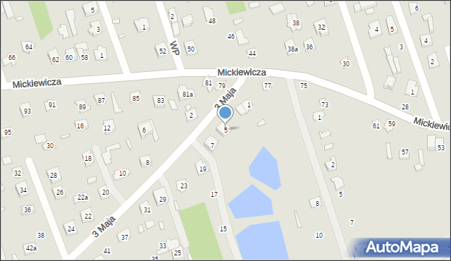 Mrozy, 3 Maja, 5, mapa Mrozy