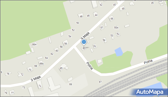 Mrozy, 3 Maja, 63, mapa Mrozy