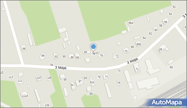 Mrozy, 3 Maja, 78, mapa Mrozy