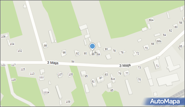 Mrozy, 3 Maja, 88, mapa Mrozy