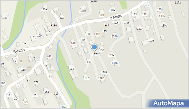 Myślenice, 3 Maja, 137, mapa Myślenice