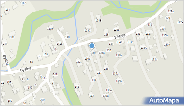 Myślenice, 3 Maja, 138, mapa Myślenice