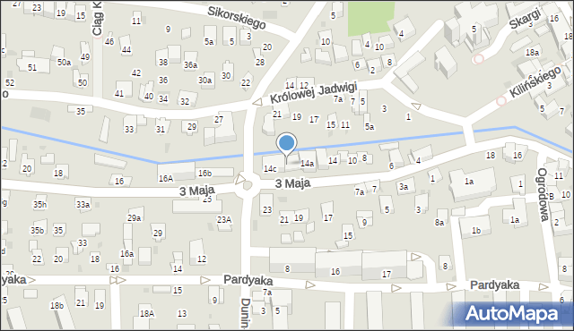 Myślenice, 3 Maja, 14d, mapa Myślenice