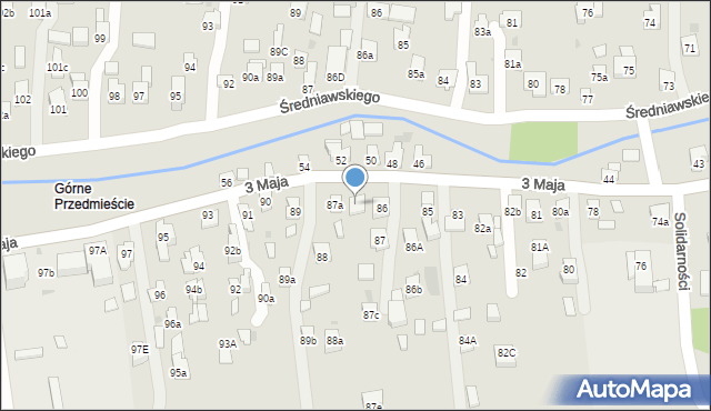 Myślenice, 3 Maja, 87d, mapa Myślenice