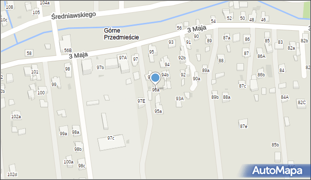 Myślenice, 3 Maja, 96a, mapa Myślenice
