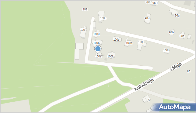 Mysłowice, 3 Maja, 100a, mapa Mysłowice