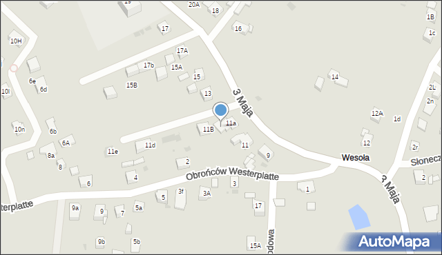 Mysłowice, 3 Maja, 11ac, mapa Mysłowice