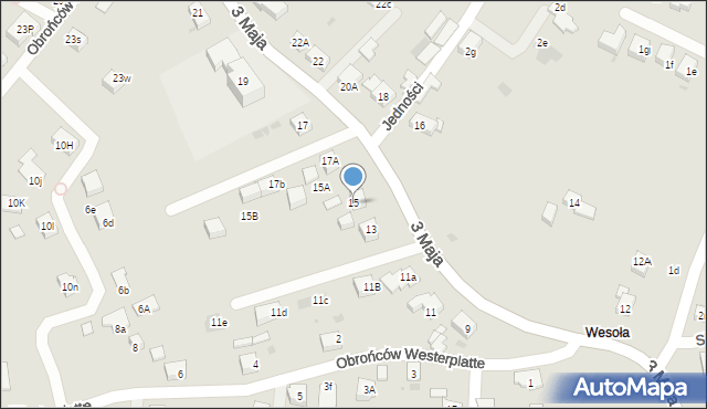 Mysłowice, 3 Maja, 15, mapa Mysłowice