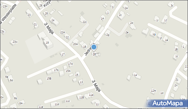Mysłowice, 3 Maja, 16, mapa Mysłowice