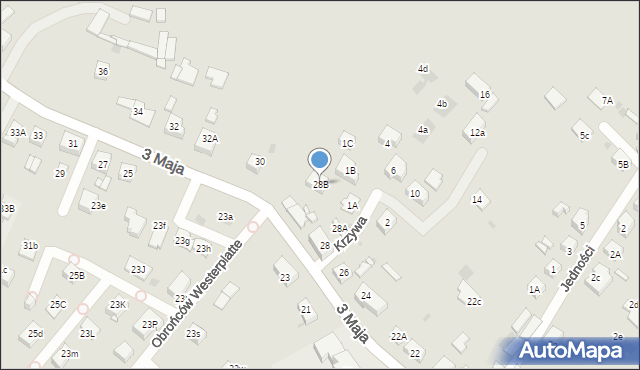 Mysłowice, 3 Maja, 28B, mapa Mysłowice
