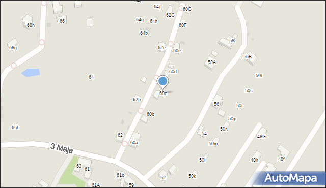 Mysłowice, 3 Maja, 60c, mapa Mysłowice