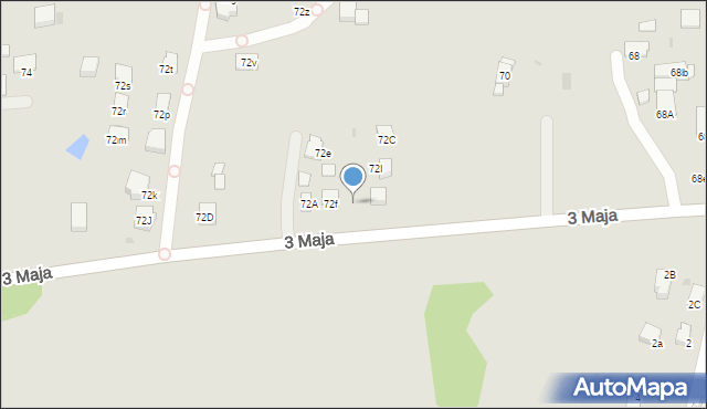 Mysłowice, 3 Maja, 72h, mapa Mysłowice