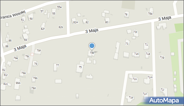 Mysłowice, 3 Maja, 73b, mapa Mysłowice