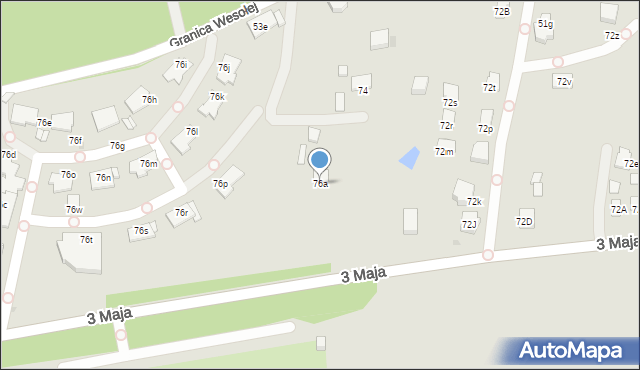 Mysłowice, 3 Maja, 76a, mapa Mysłowice