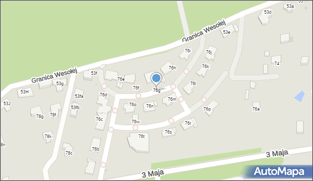 Mysłowice, 3 Maja, 76g, mapa Mysłowice