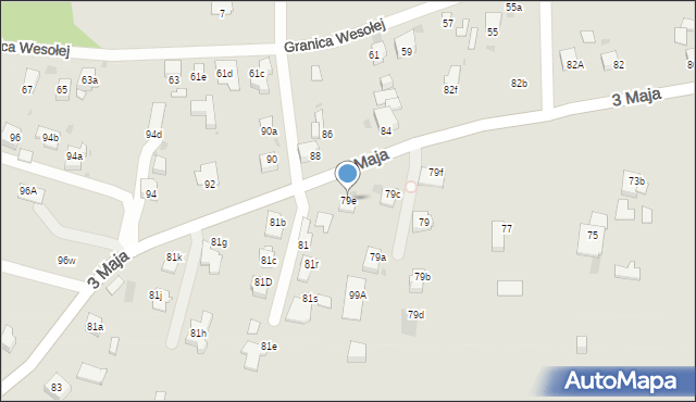 Mysłowice, 3 Maja, 79e, mapa Mysłowice