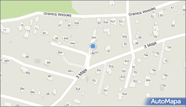 Mysłowice, 3 Maja, 94, mapa Mysłowice